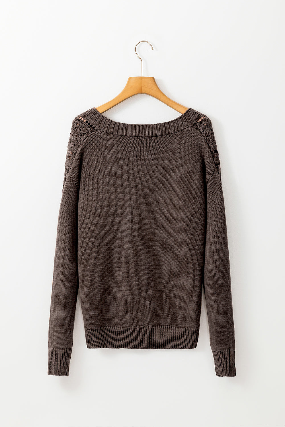 Open Knit Drop Shoulder Cardigan