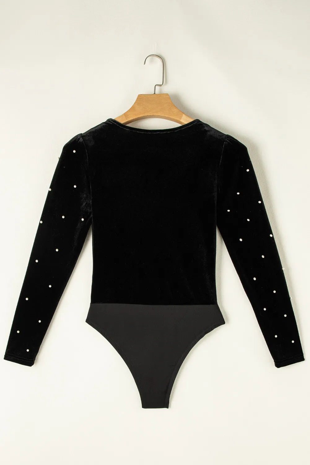 Pearl Detail V-Neck Bodysuit