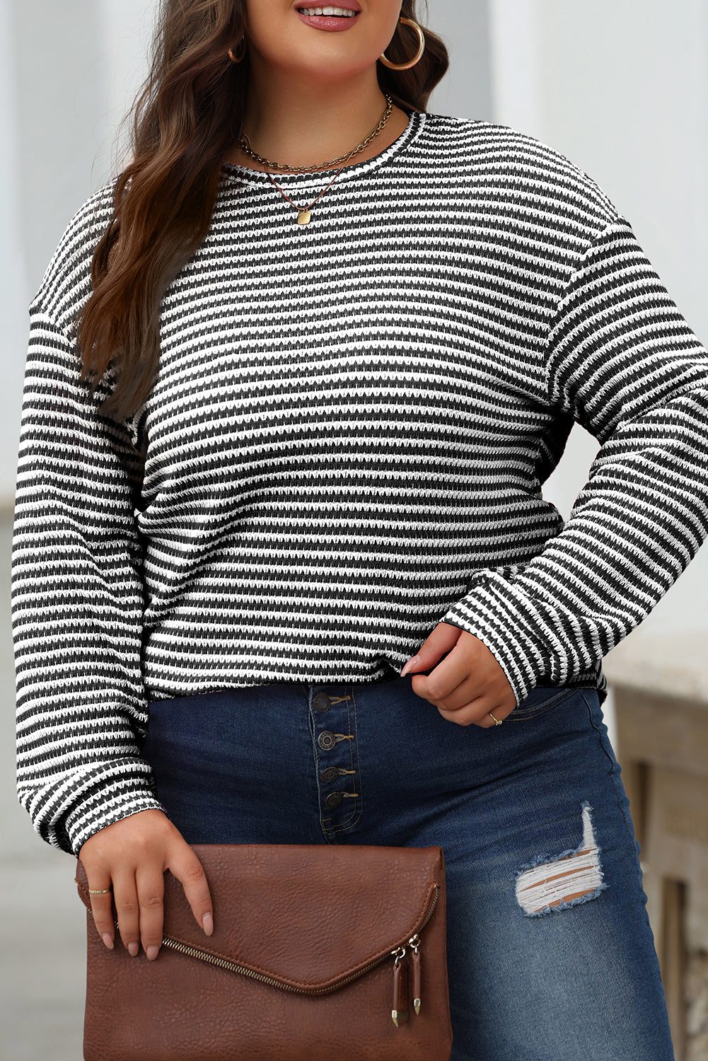 Stripe Long Sleeve Top