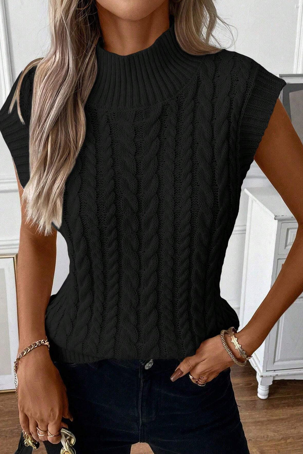 Cable-Knit Sweater Vest