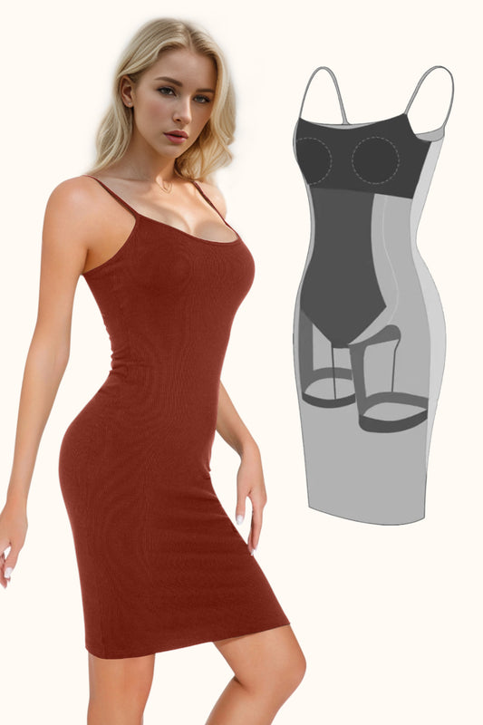 Built-In Shapewear Scoop Dress