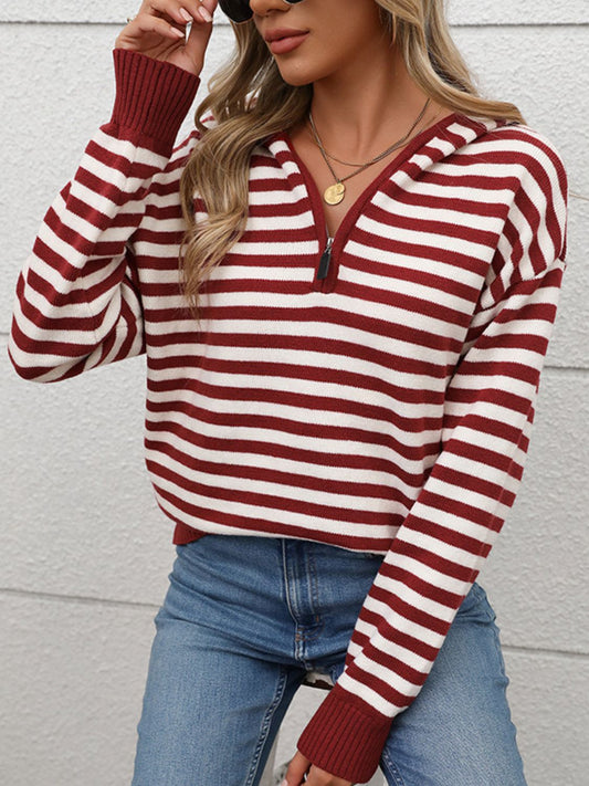 Striped Hooded Sweater