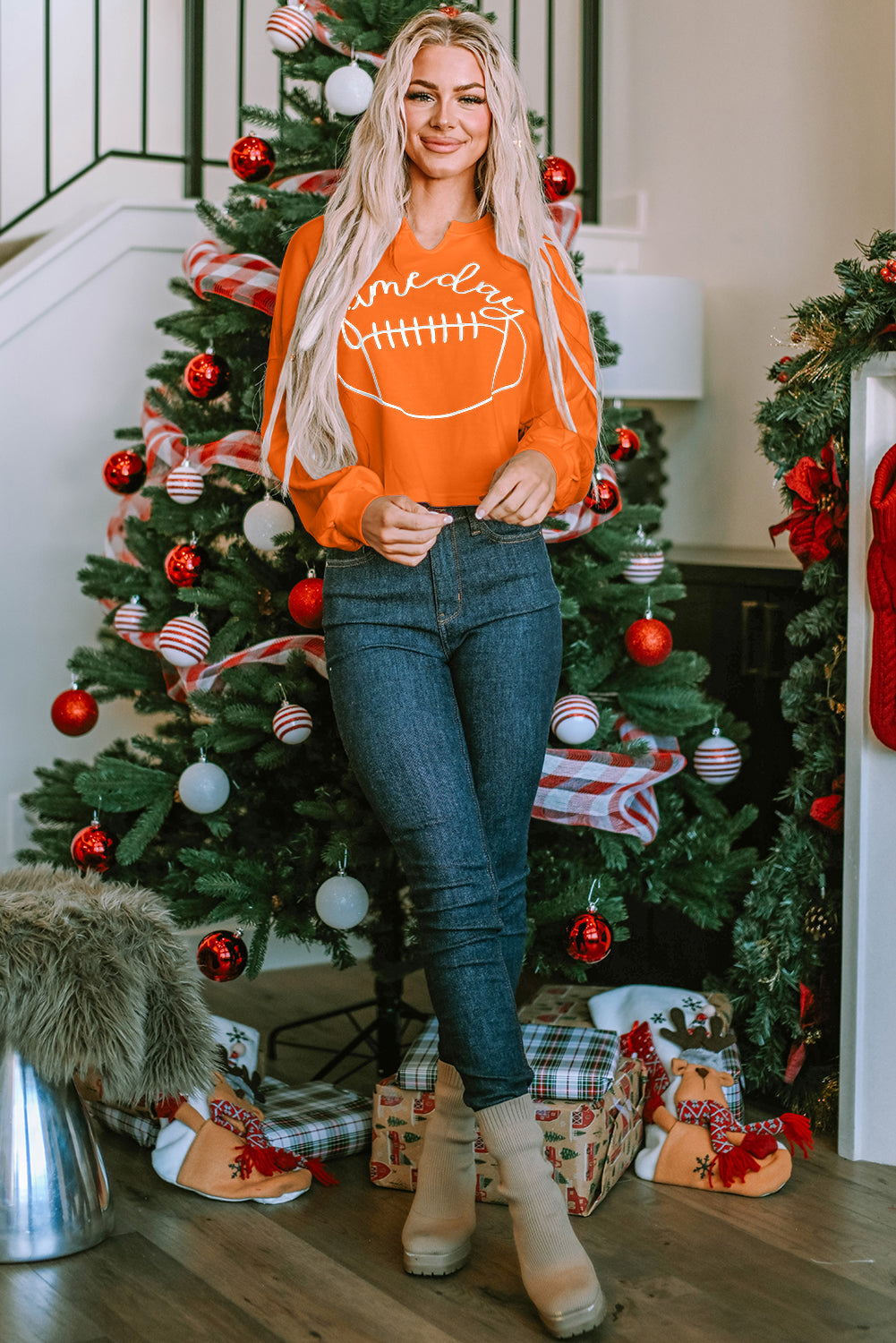 Orange Game Day Football Sweatshirt