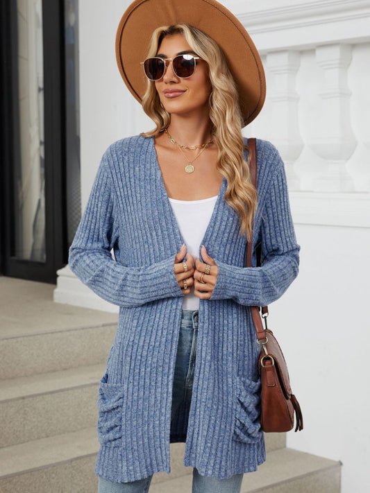 Open Front Long Sleeve Cardigan