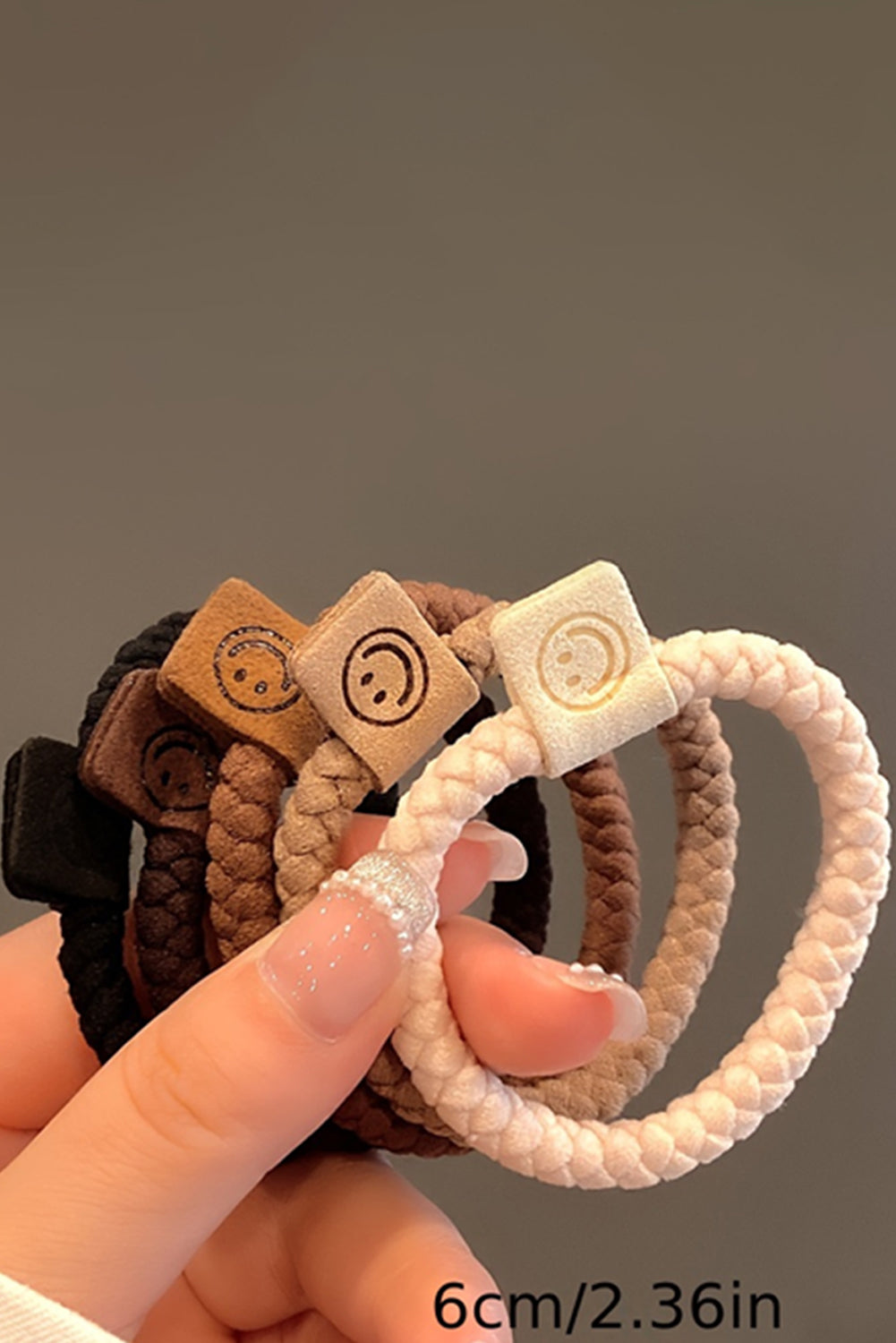 5pcs Smile Braided Hair Ties