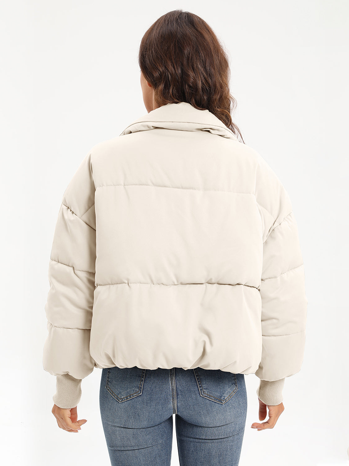 Zip-Up Turtleneck Winter Coat