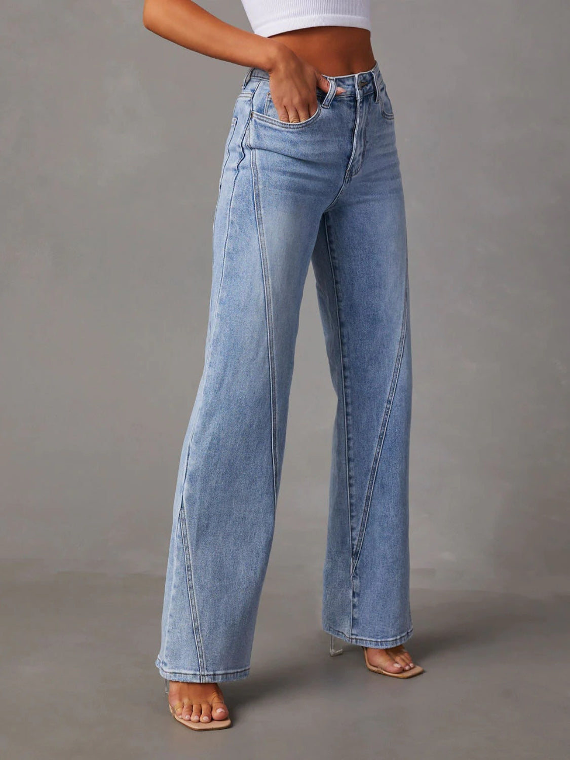 High Waist Straight Jeans