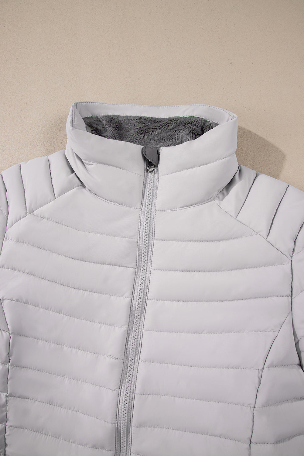 Quilted Zip-Up Puffer Jacket