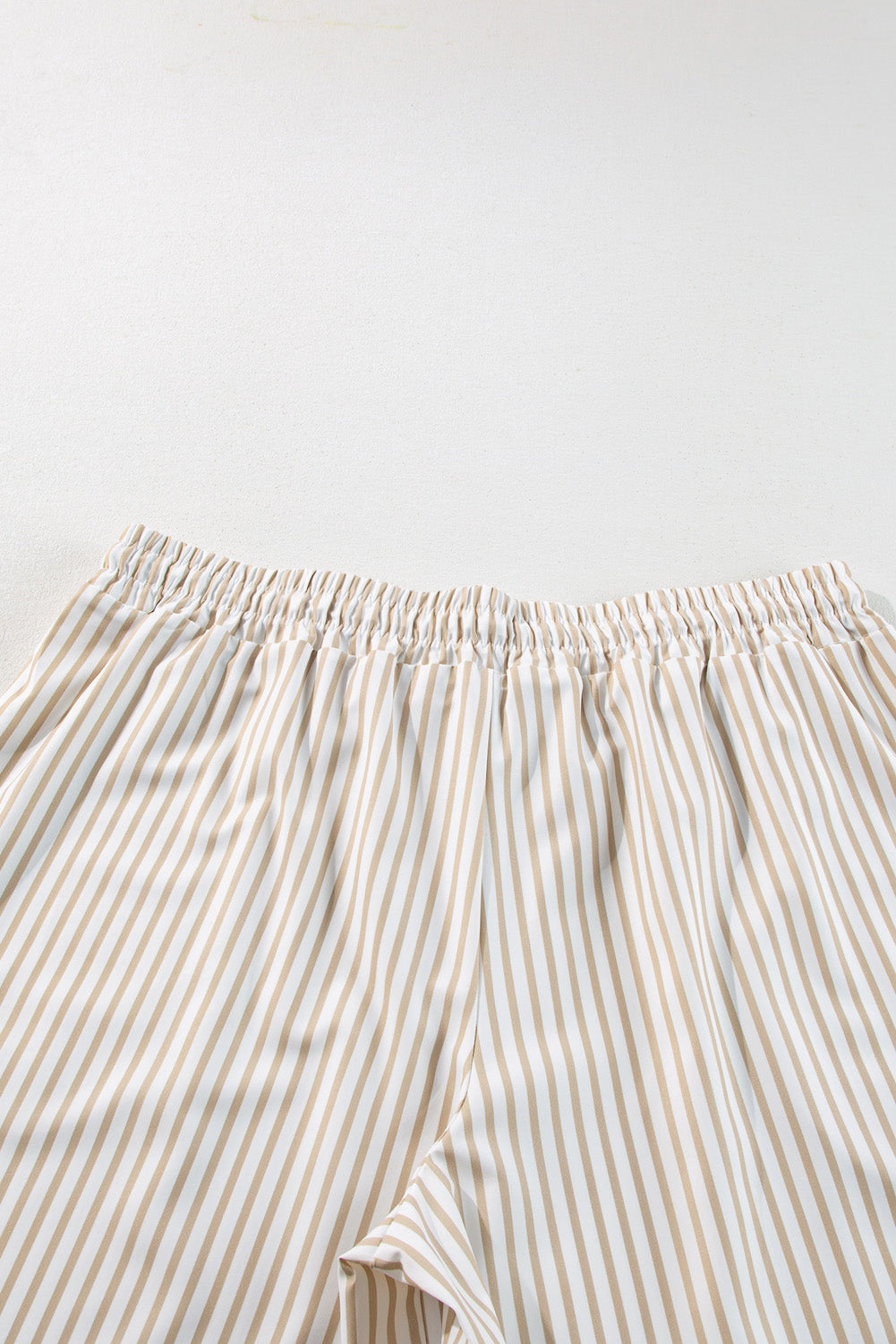 Plus Size Khaki Stripe High Waist Pants