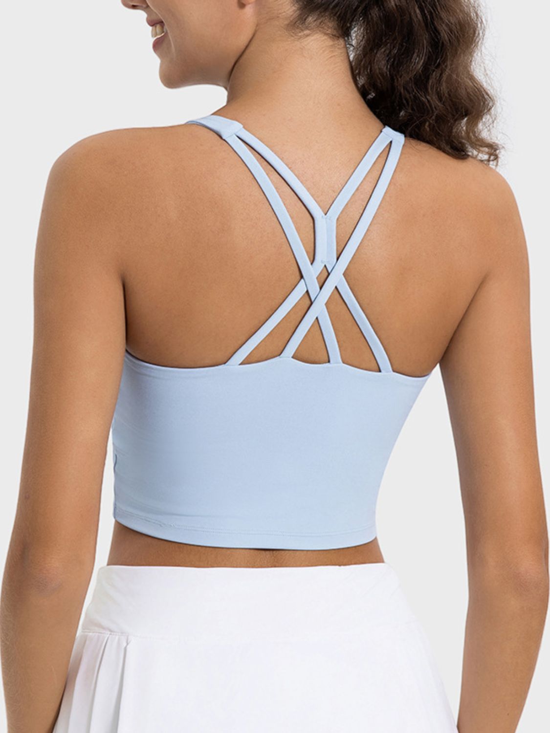 Crisscross Cropped Active Tank