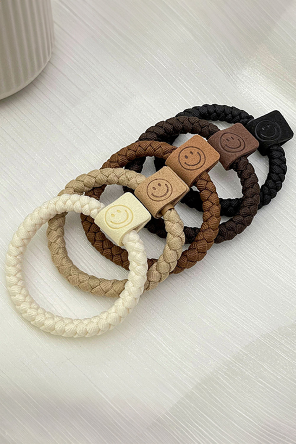 5pcs Smile Braided Hair Ties