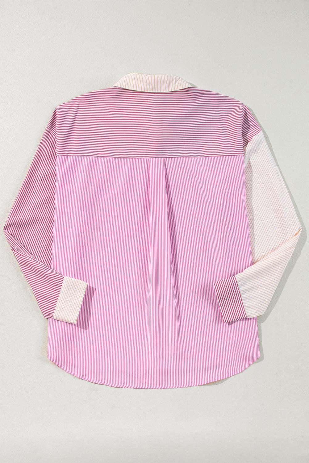 Plus Size Pink Colorblock Top