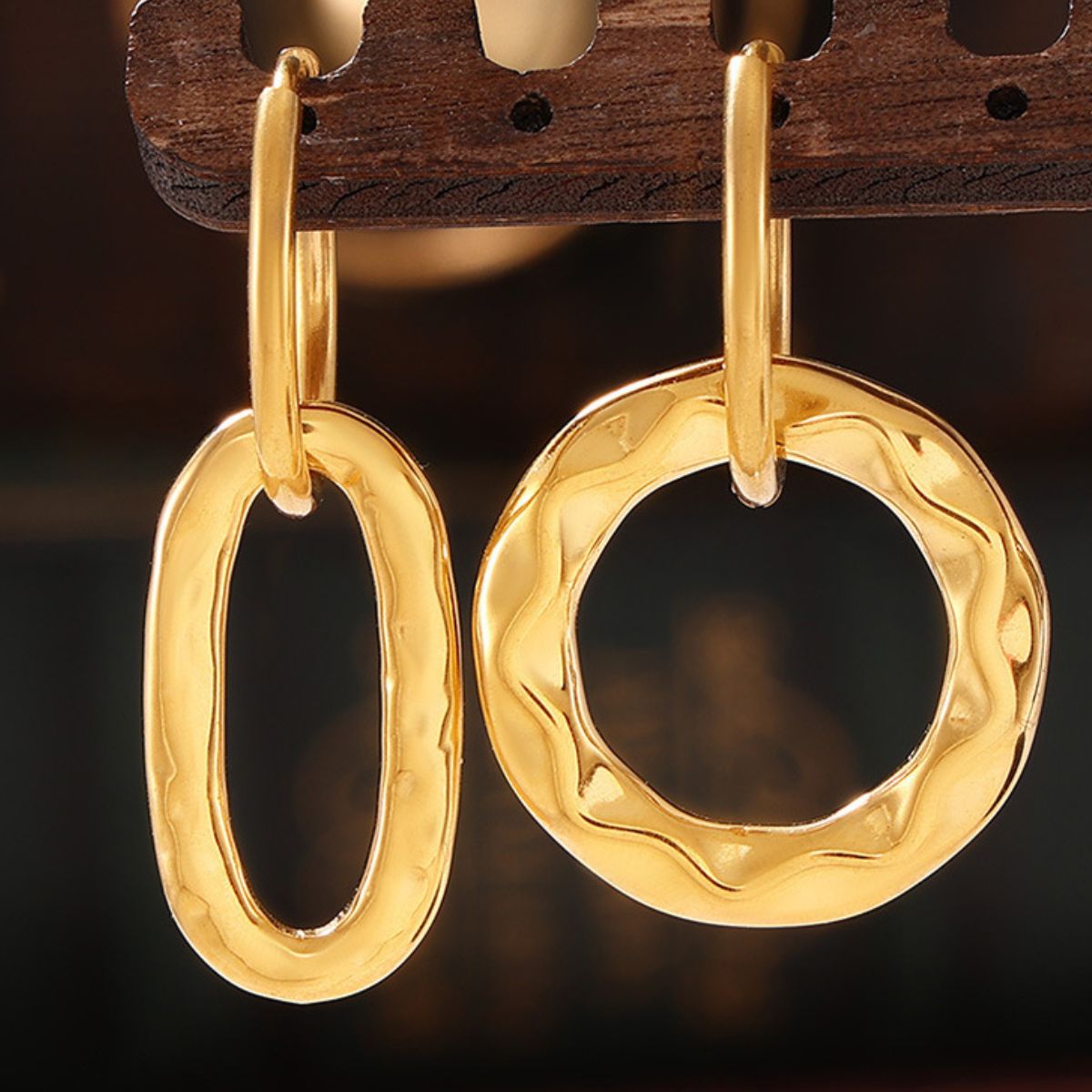 18K Gold-Plated Annulus Earrings