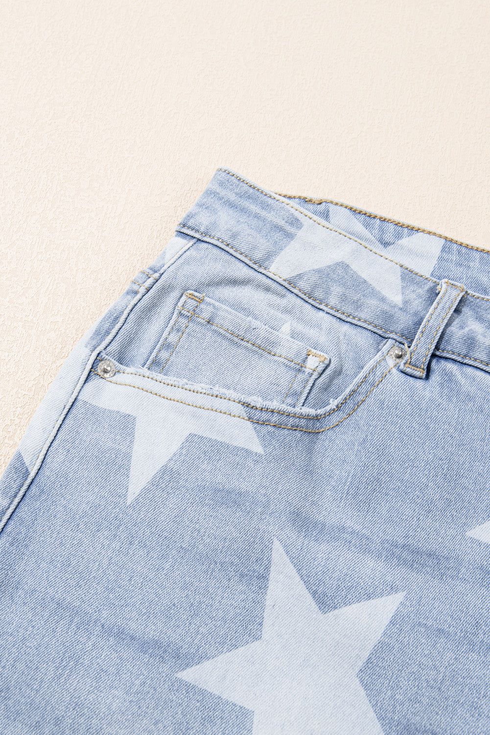 Plus Size High Waist Star Jeans