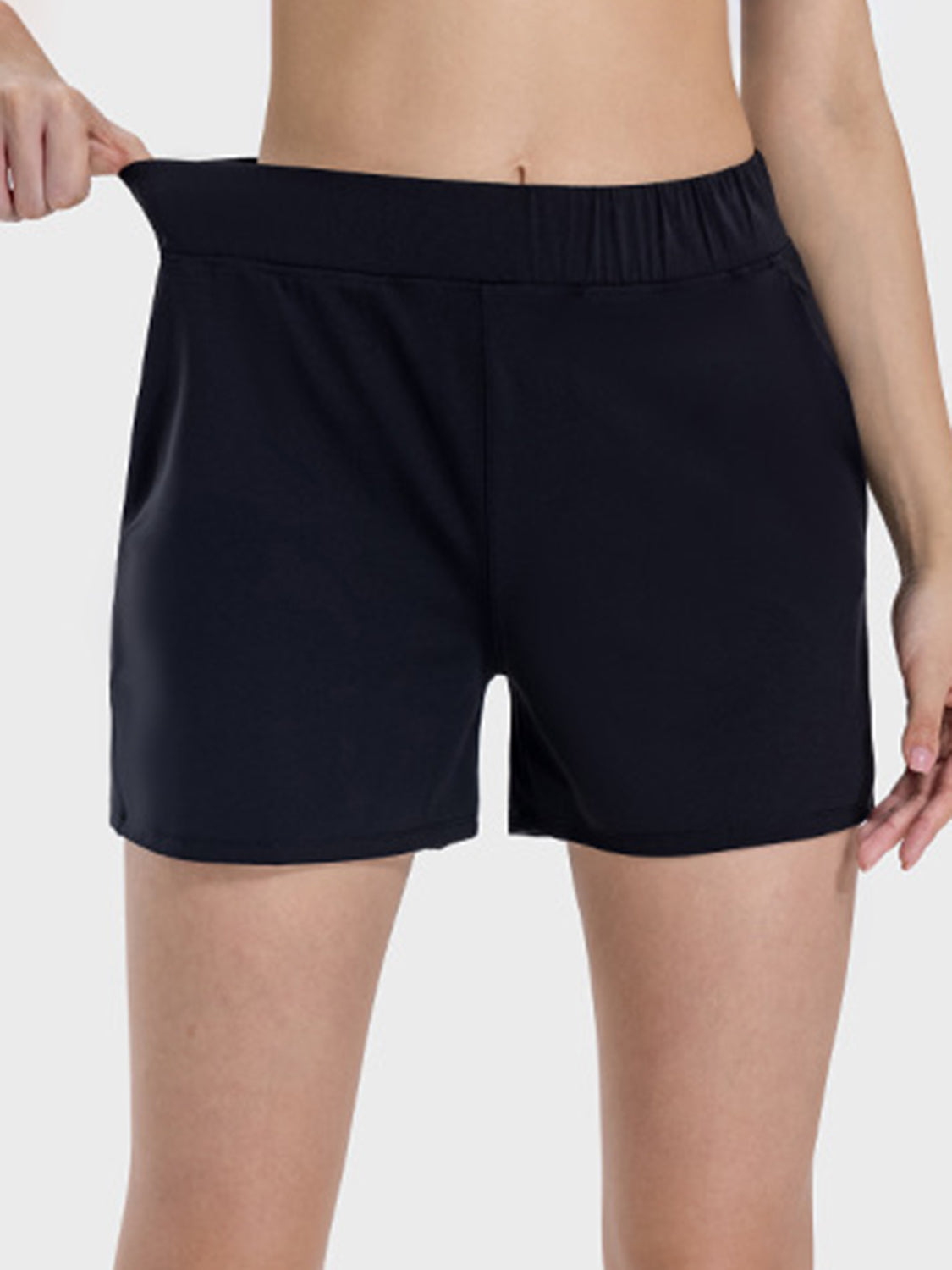 Elastic Waist Flowy Active Shorts