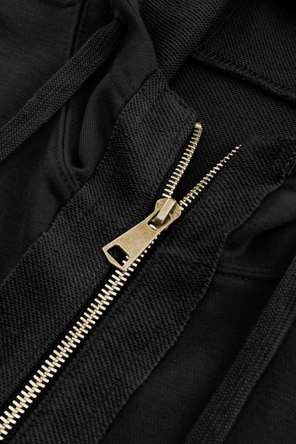 Raw Edge Full-Zip Hoodie