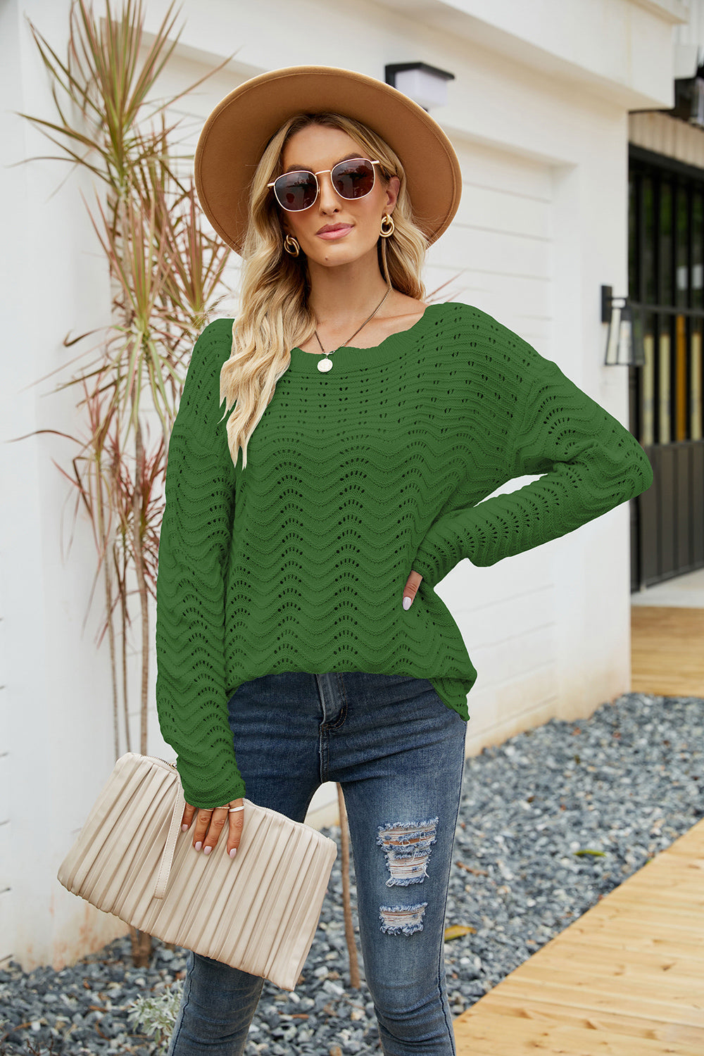 Round Neck Detailed Sweater