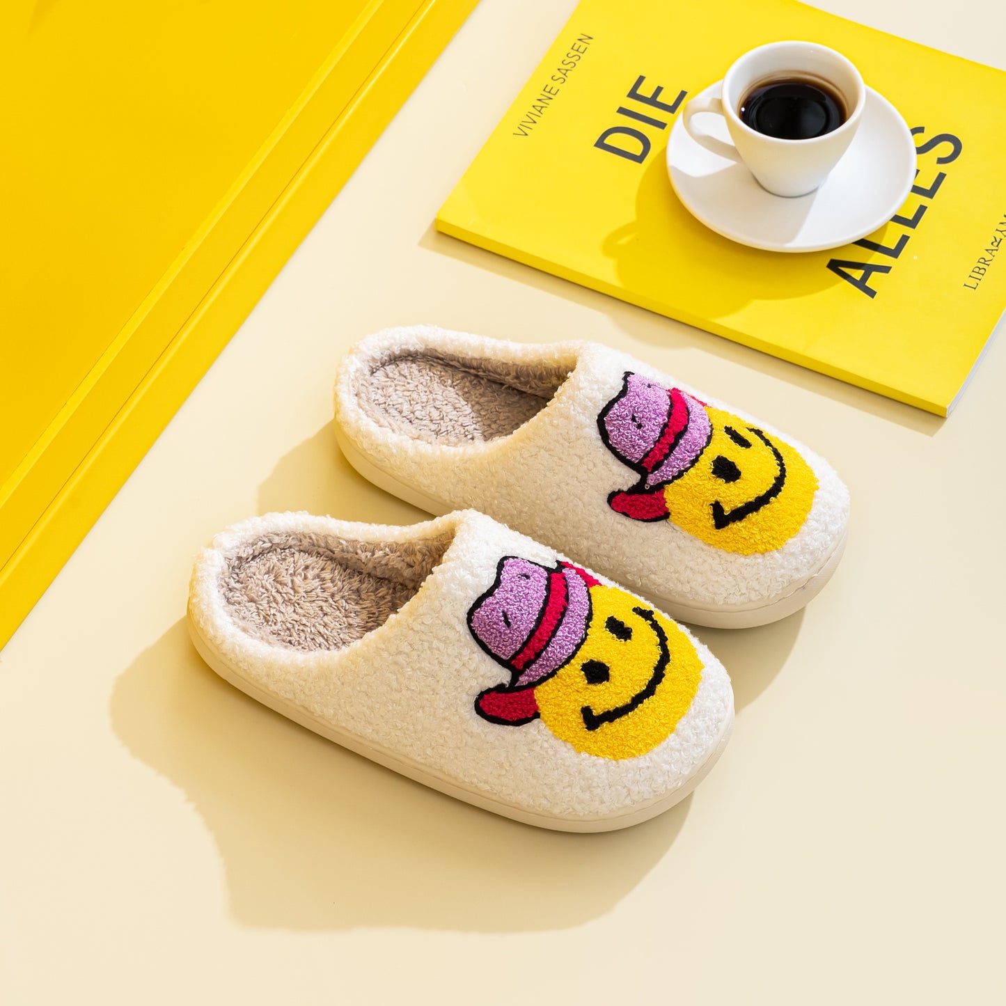 Smiley Face Cowgirl Slippers