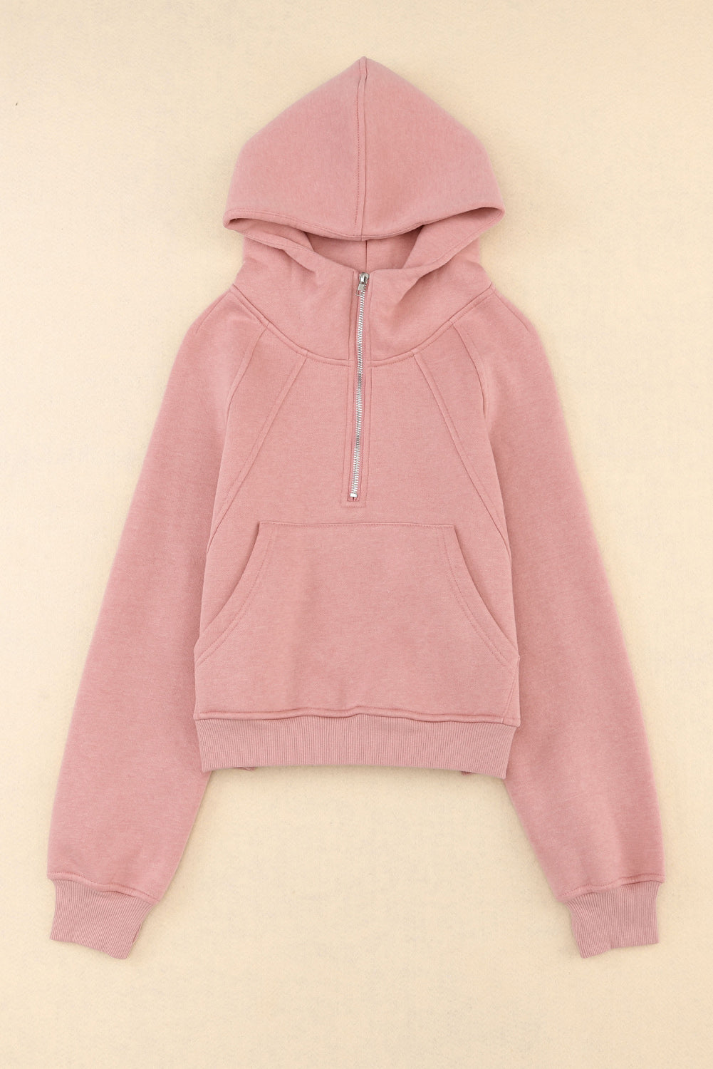 Quarter-Zip Kangaroo Hoodie