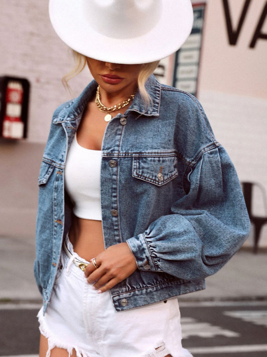 Collared Denim Jacket