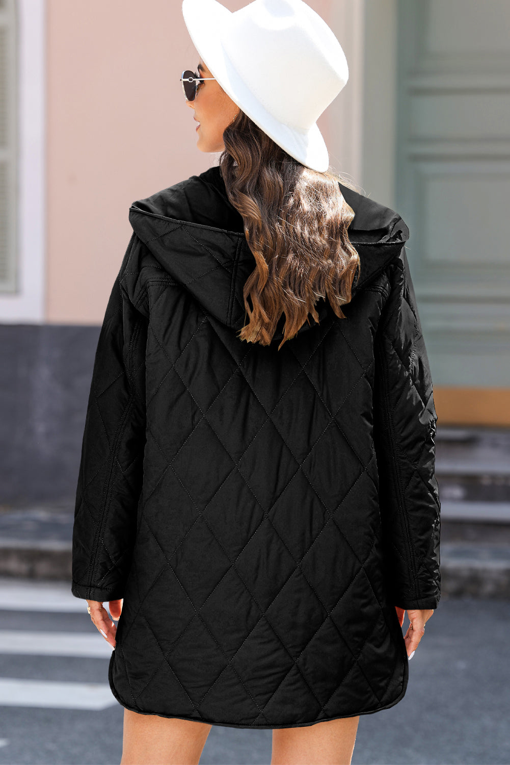 Snap-Down Quilted Winter Coat