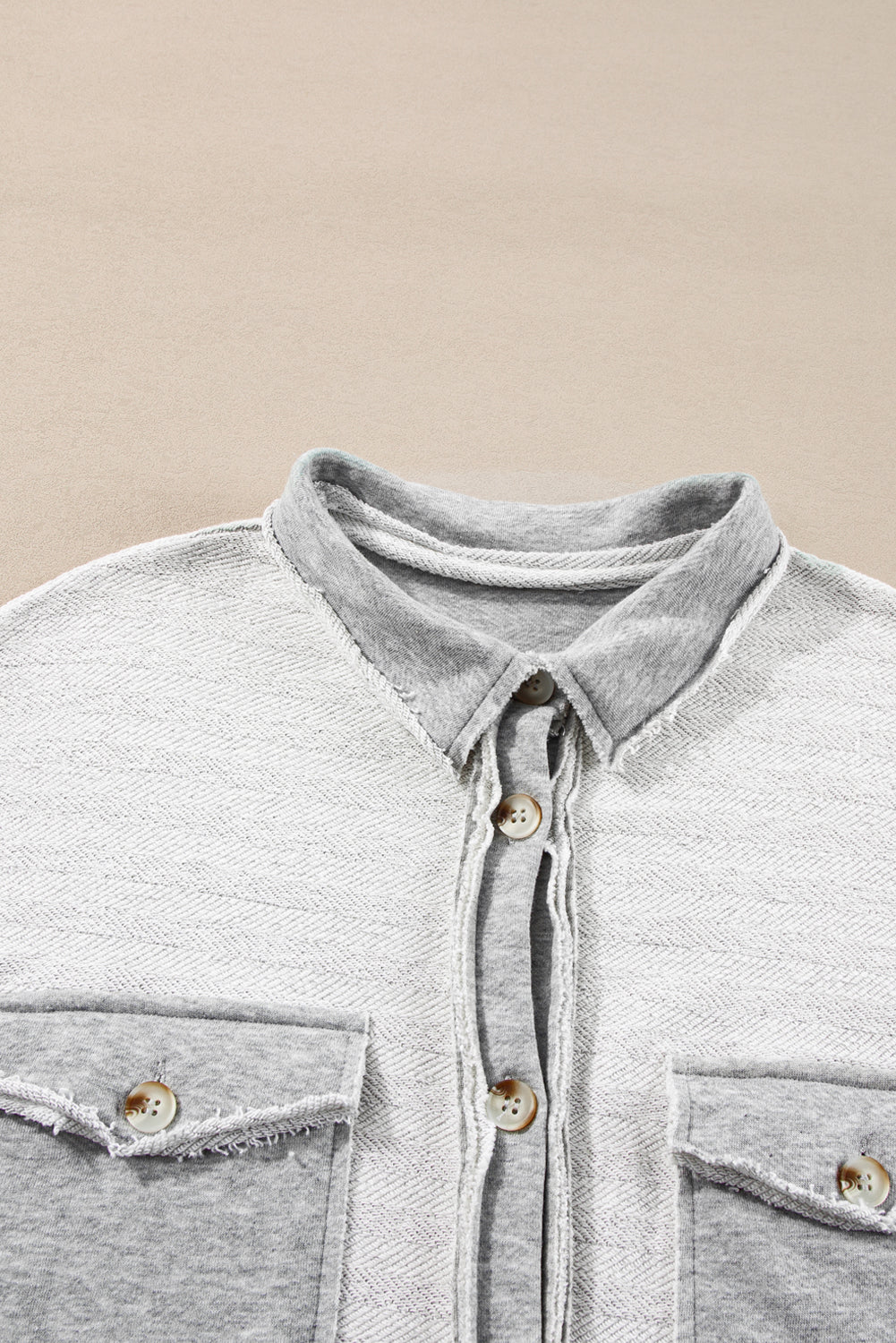 Gray Contrast Relaxed Shacket