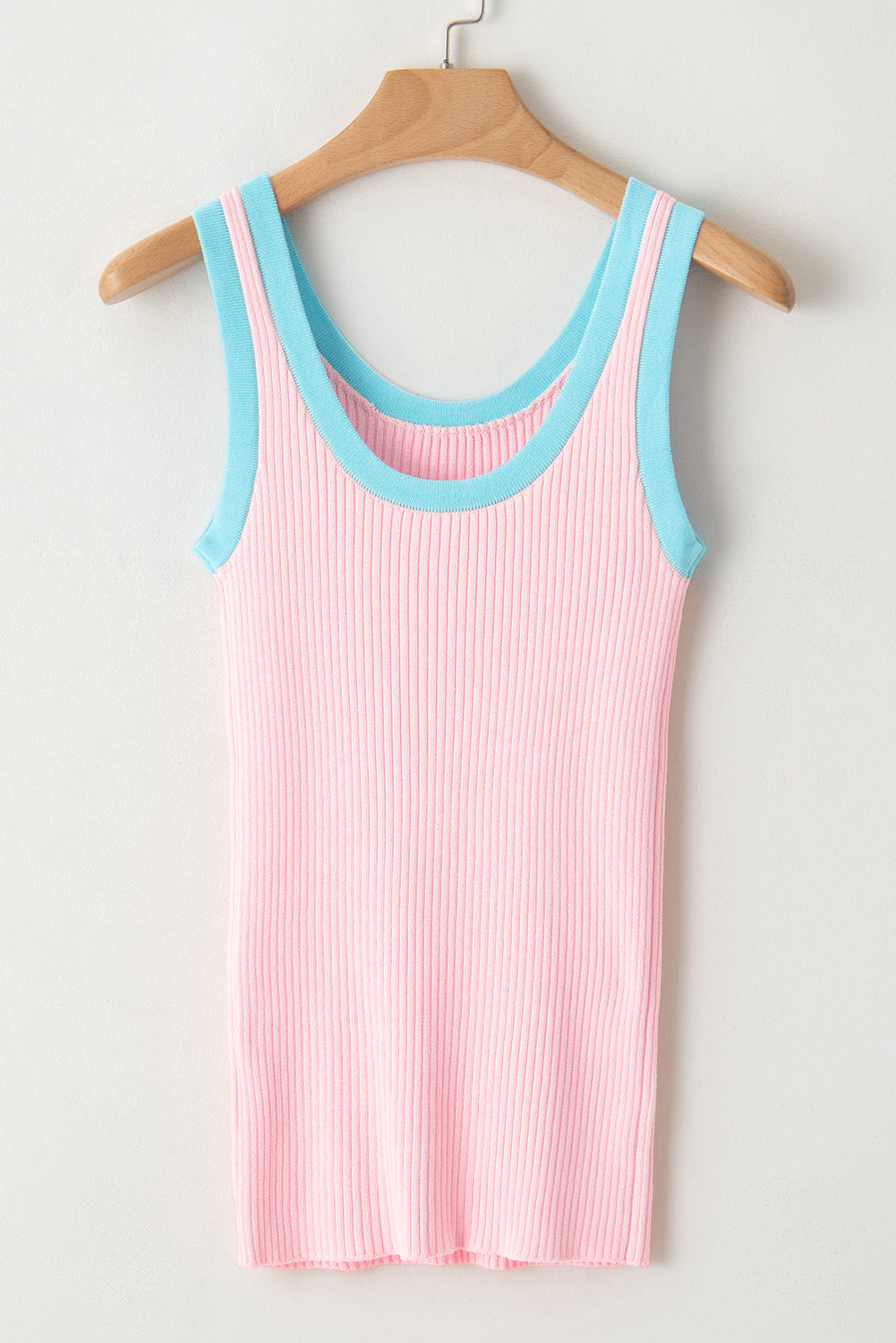 Colorblock Edge Ribbed Tank Top