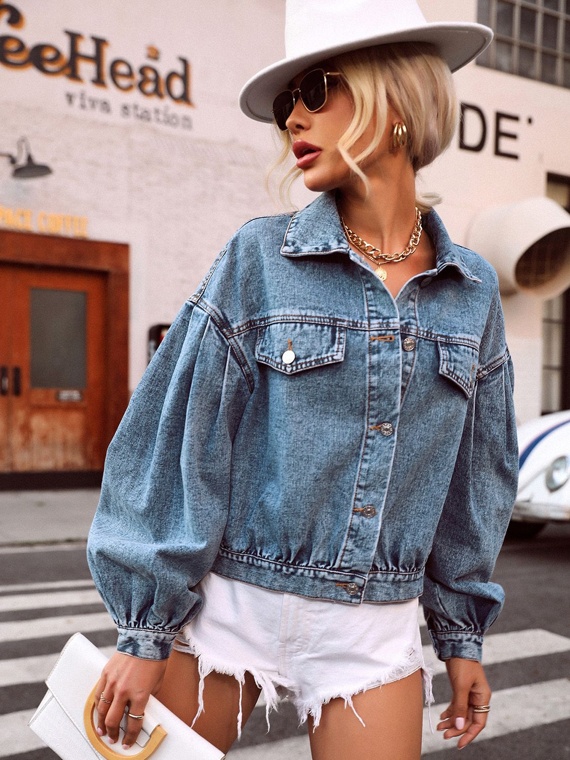 Collared Denim Jacket