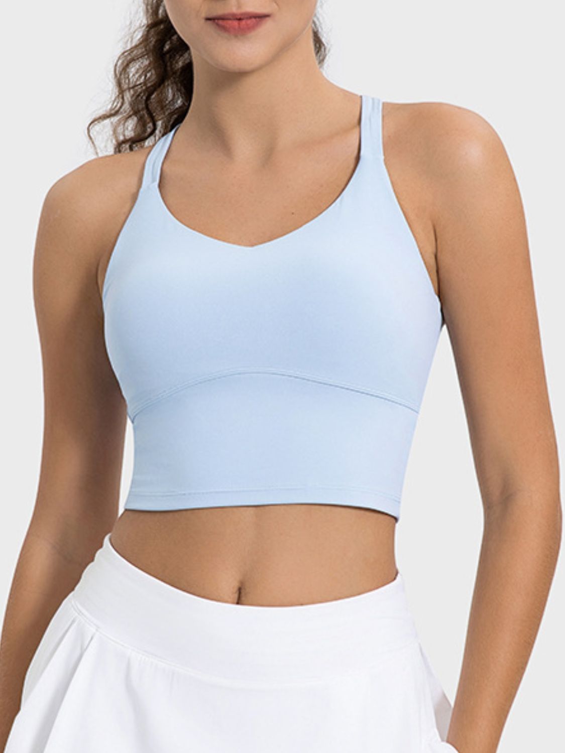 Crisscross Cropped Active Tank