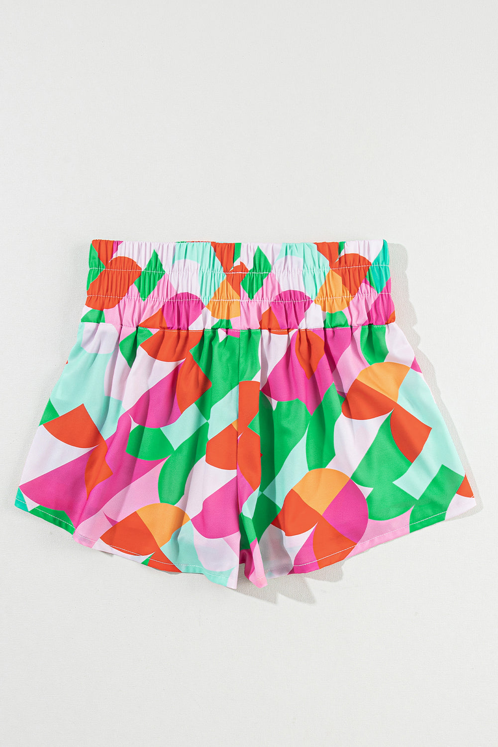 Abstract Smock Waist Shorts