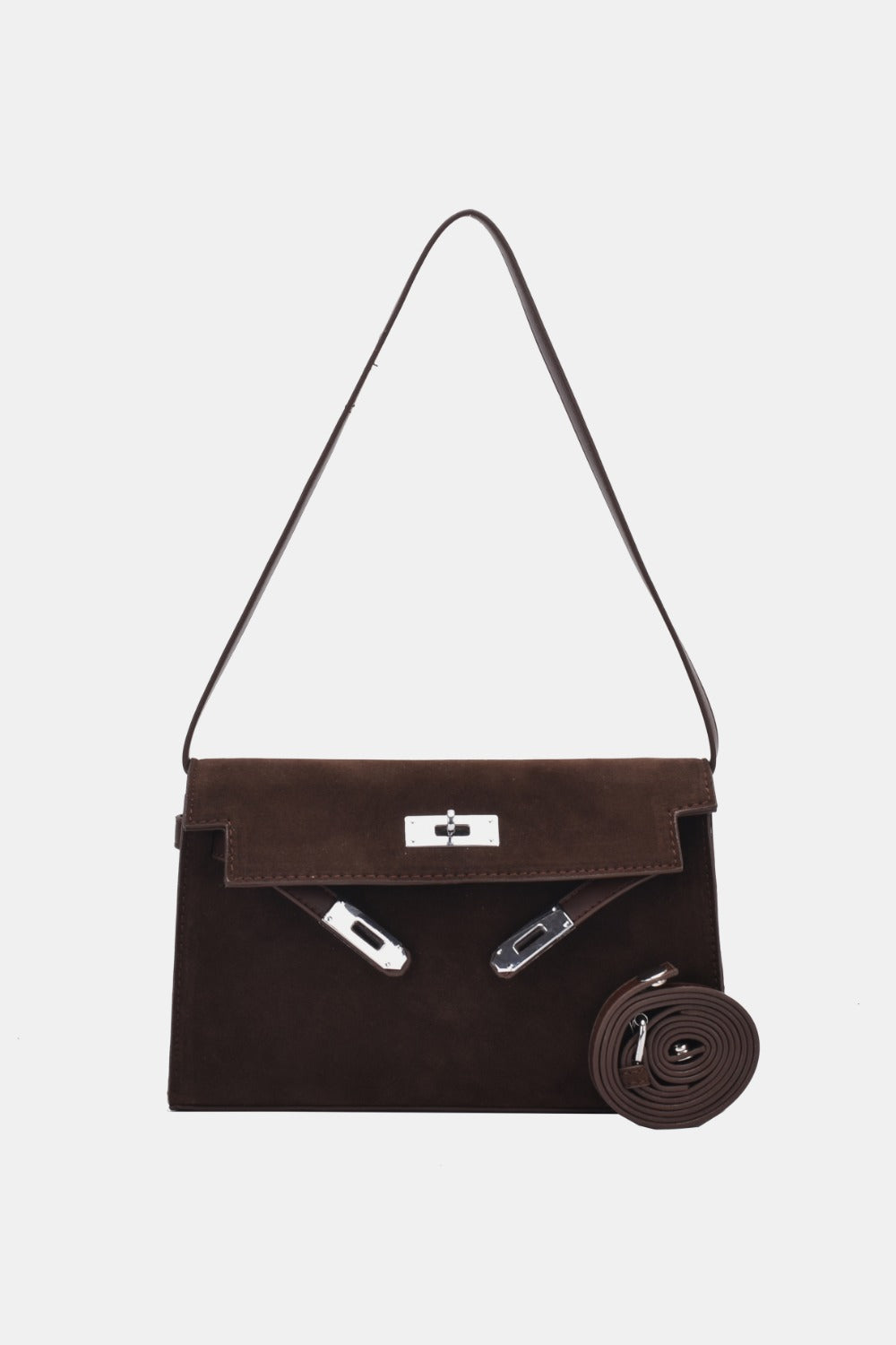 Suede Leather Strap Shoulder Bag