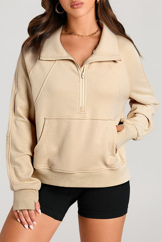 Quarter-Zip Kangaroo Sweatshirt