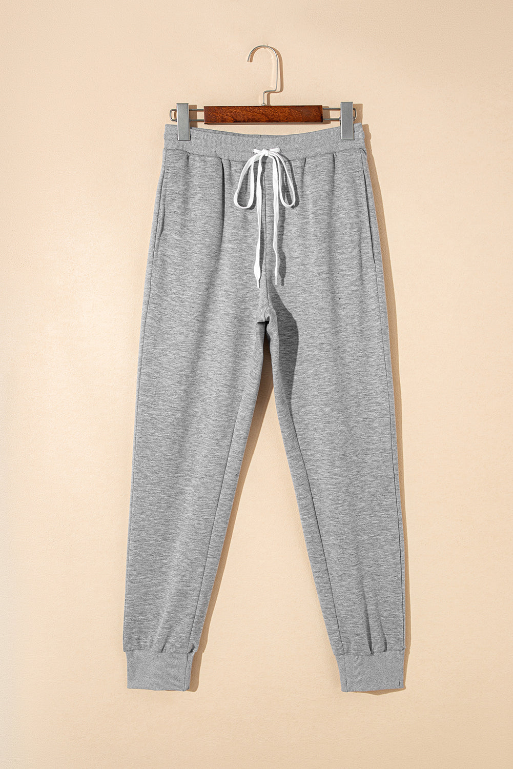 Drawstring Hoodie & High Waist Pants Set