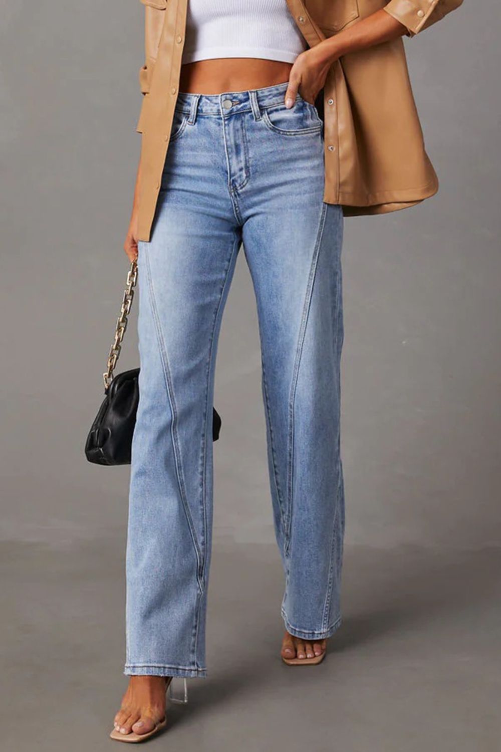 High Waist Straight Jeans