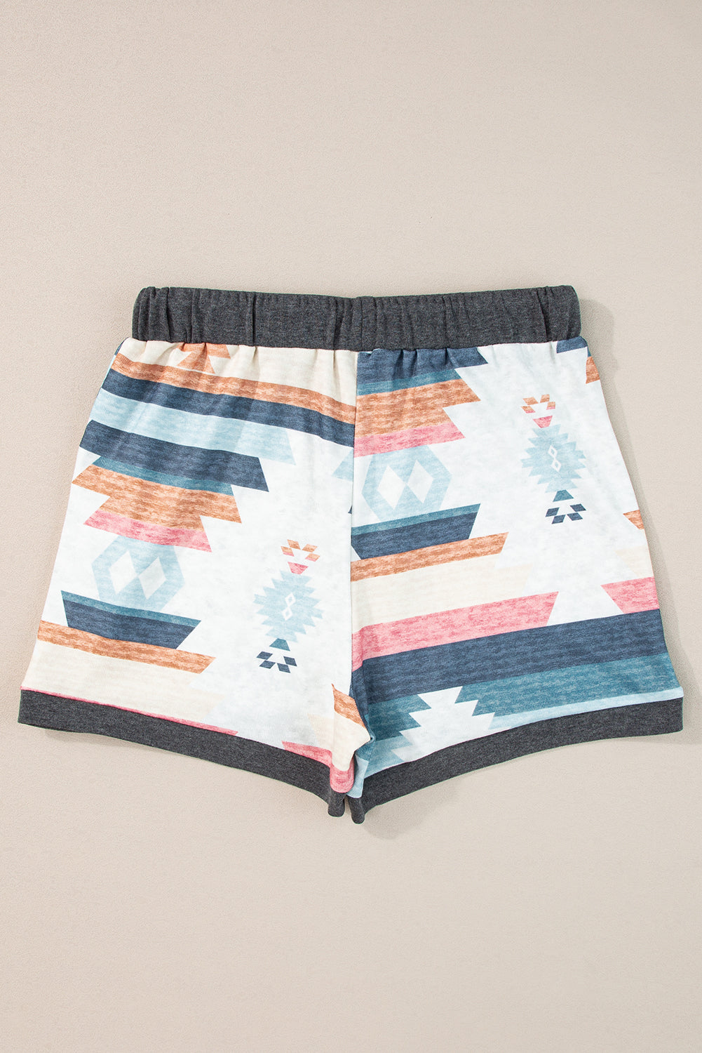 Aztec Drawstring Waist Shorts