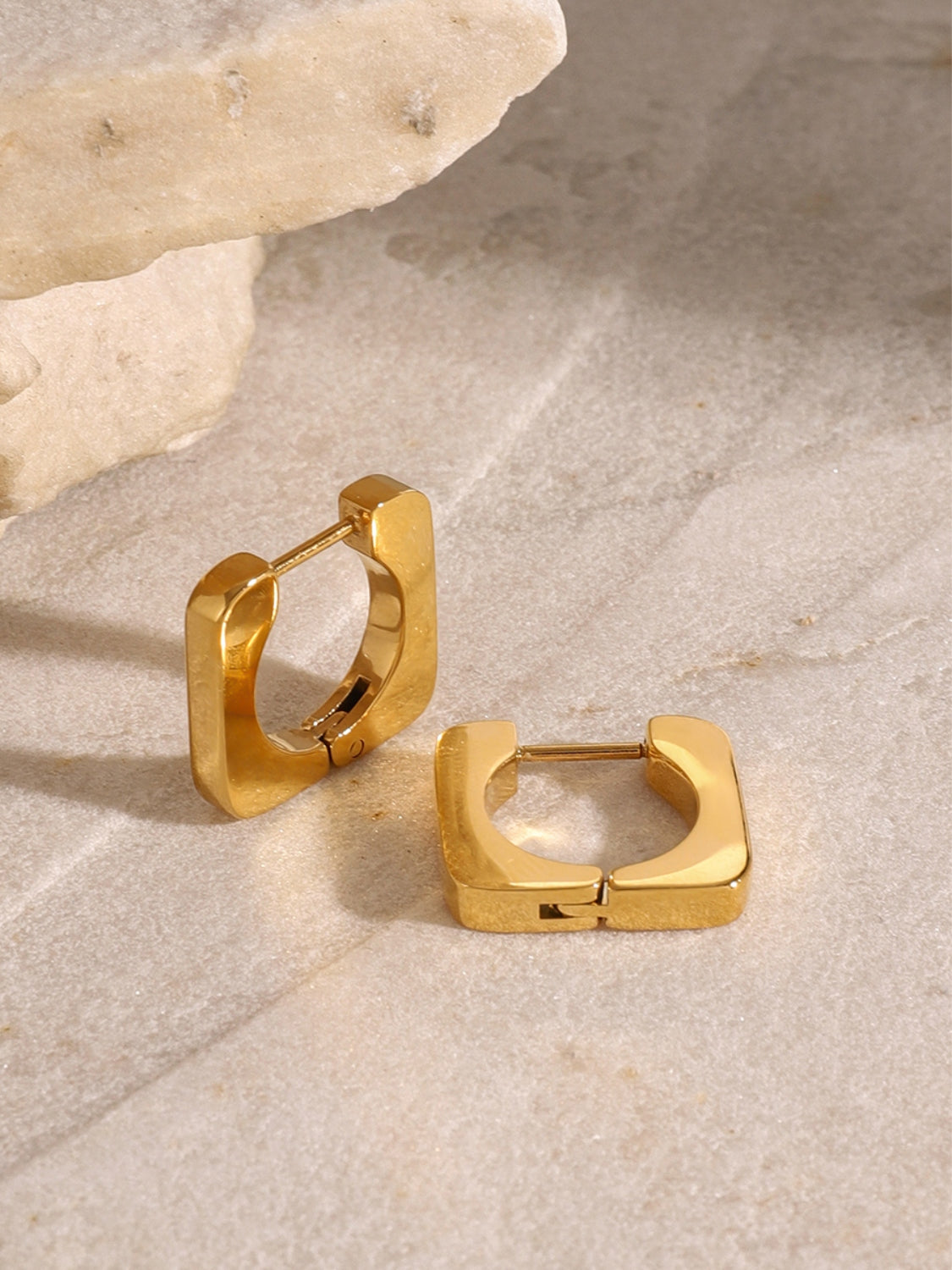 18K Gold-Plated Square Earrings