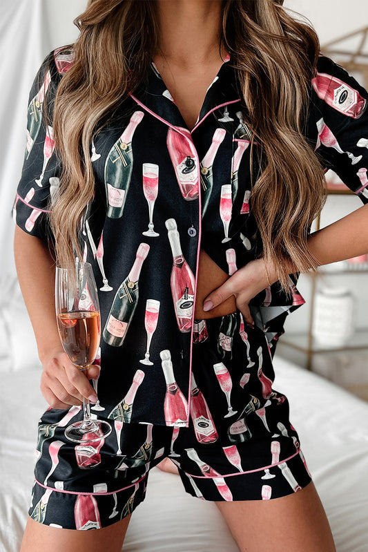 Champagne Silk Pajamas Set