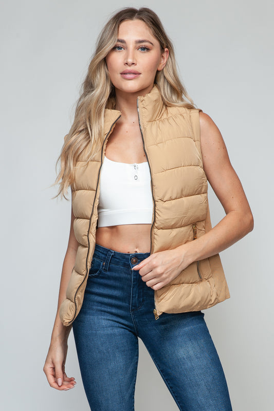 Zip-Up Turtleneck Vest