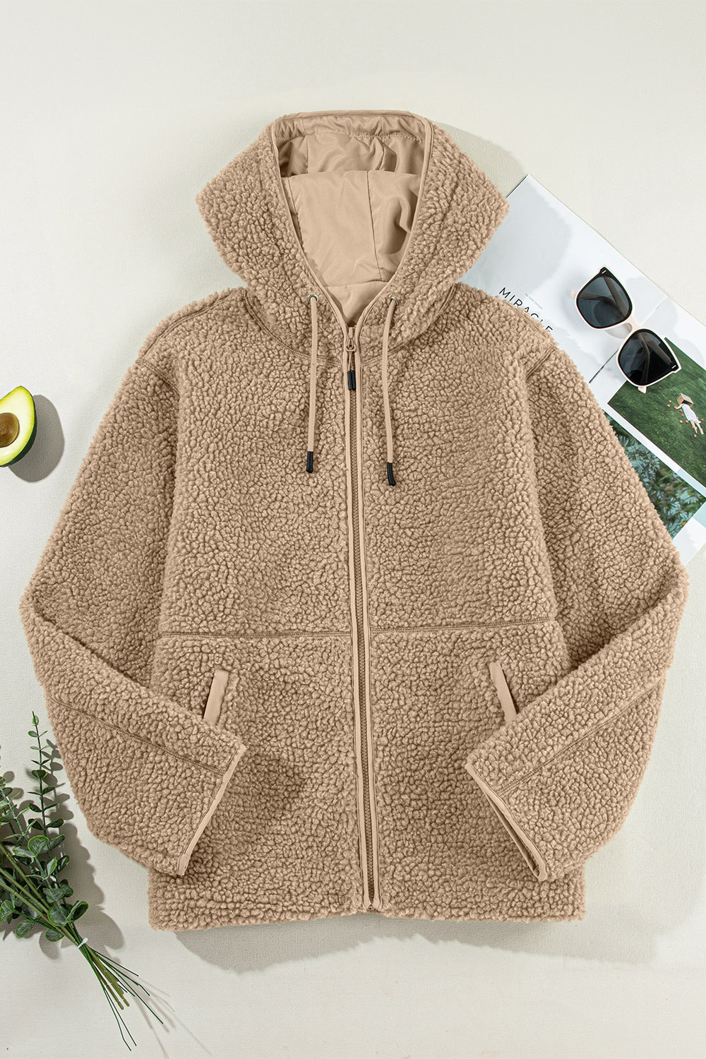 Fleece Zip-Up Hooded Jacket