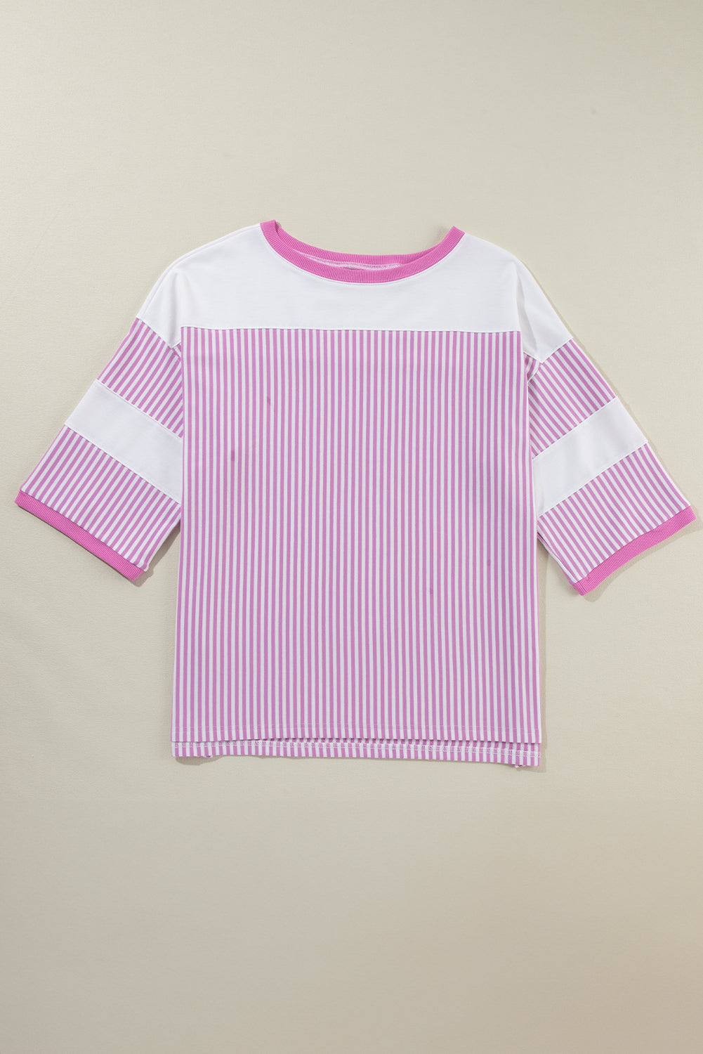 Plus Size Pink Stripe T-Shirt