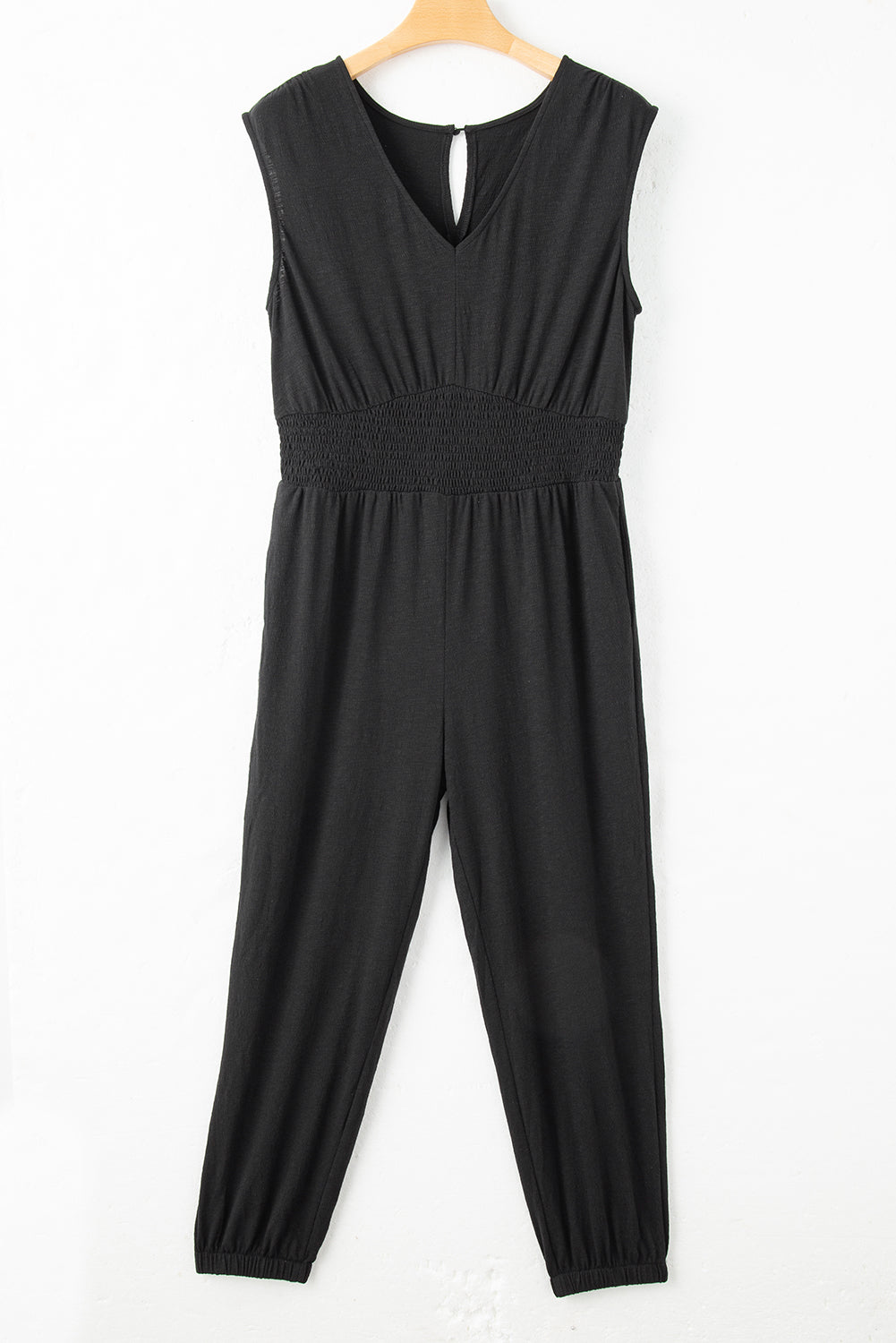 Plus Size Smocked Jumpsuit