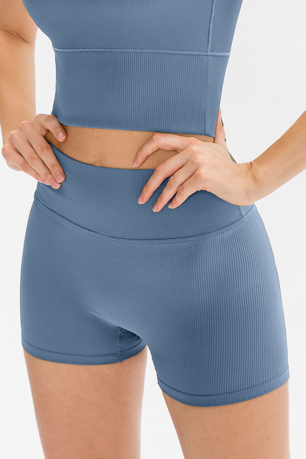 Wide Waistband Active Shorts