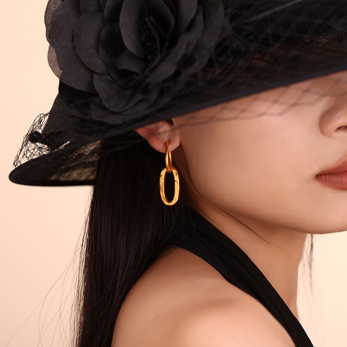 18K Gold-Plated Annulus Earrings