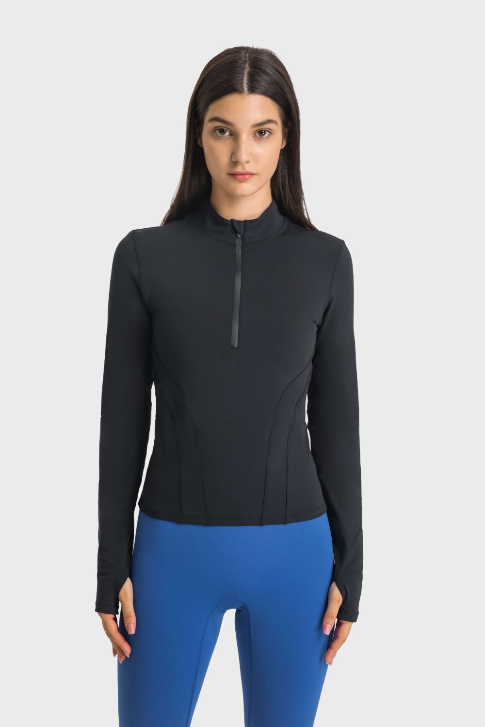 Half-Zip Long Sleeve Active Top