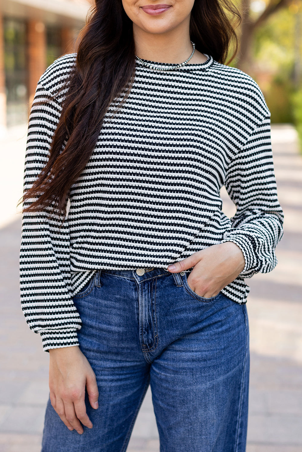 Stripe Long Sleeve Top