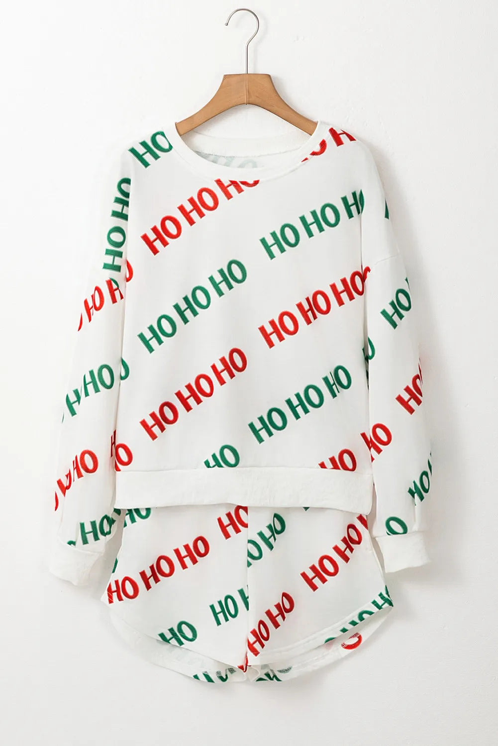 Ho Ho Ho Long Sleeve Top & Shorts Set