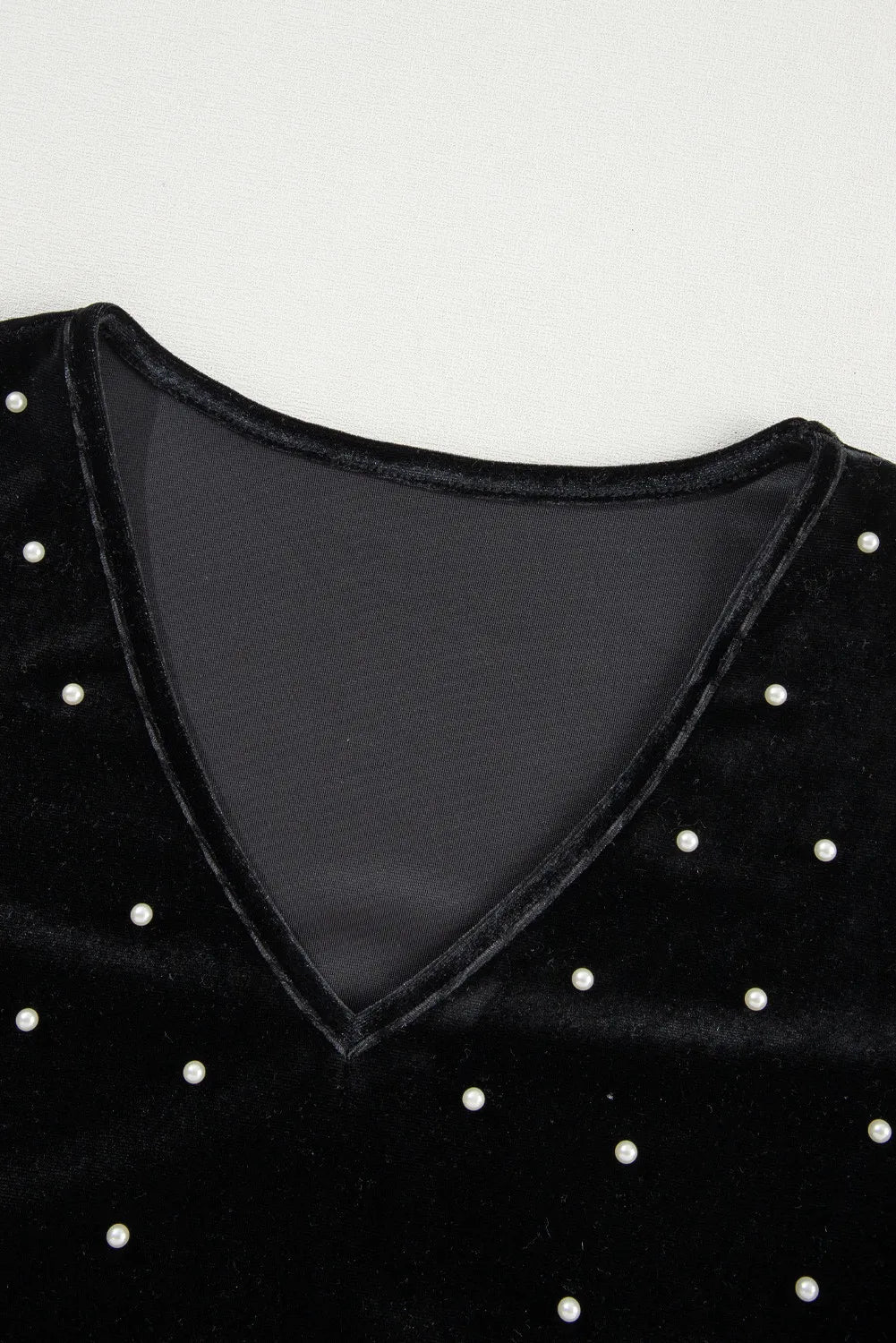 Pearl Detail V-Neck Bodysuit