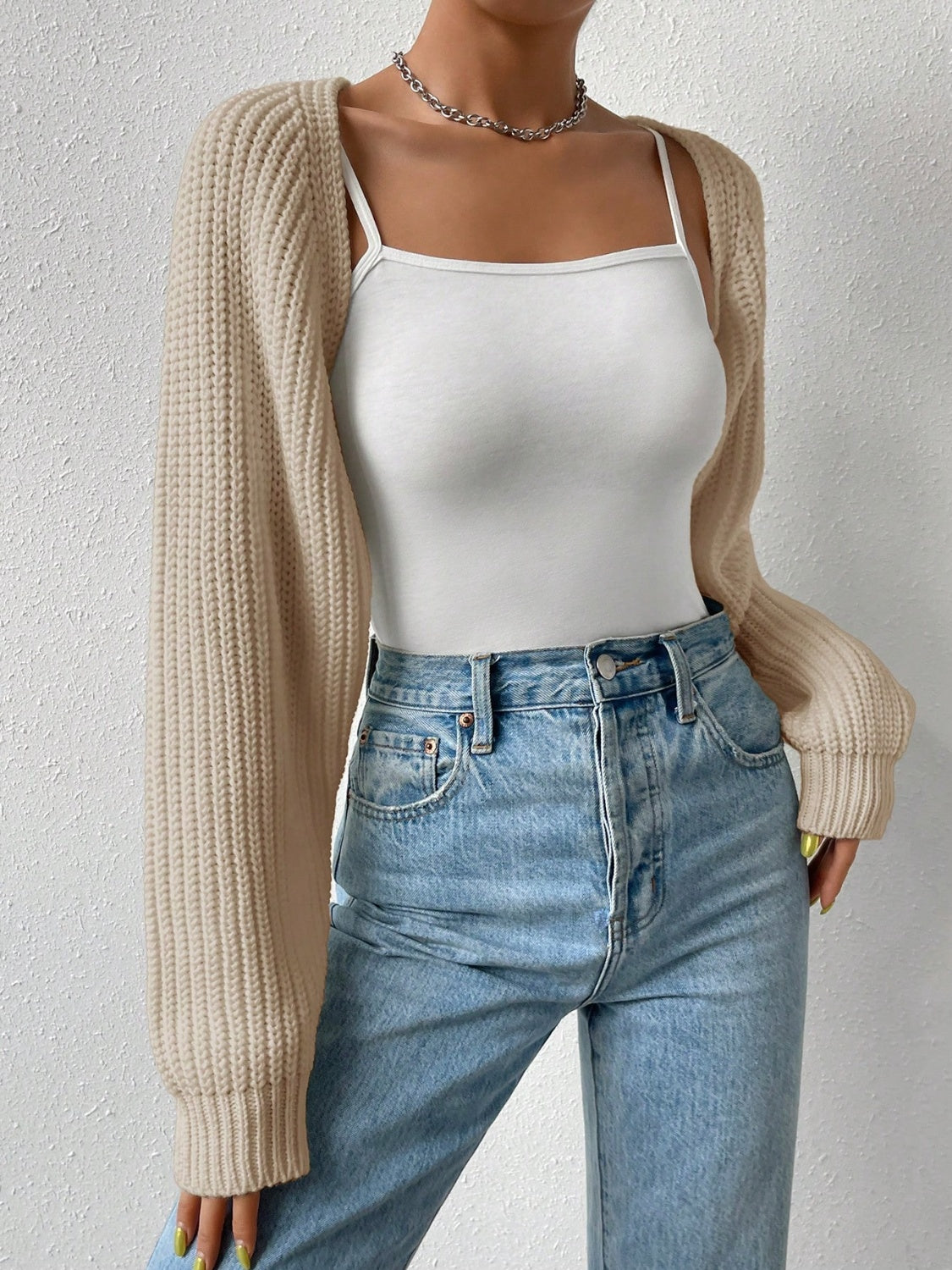 Honey Open Front Cropped Cardigan