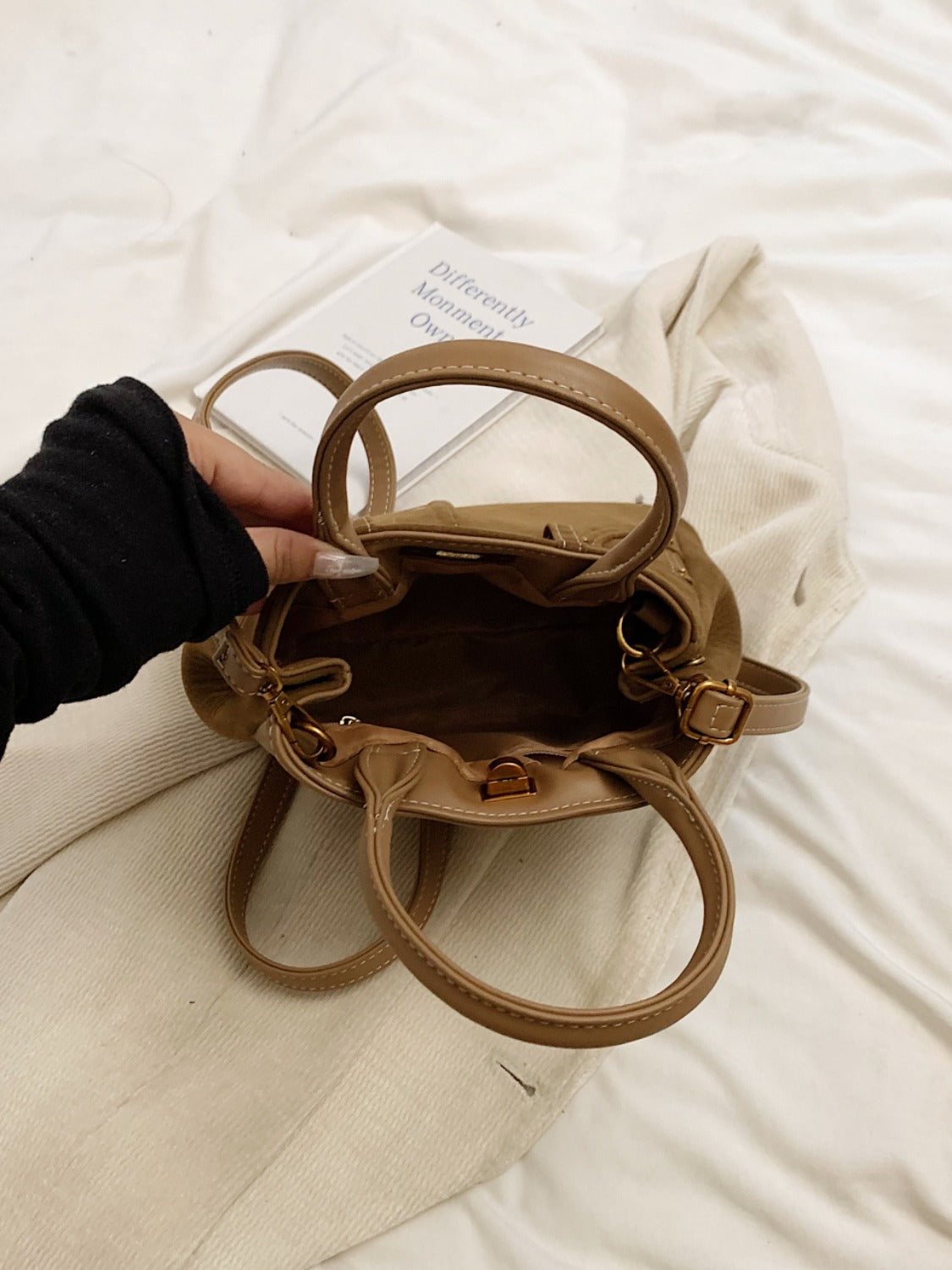 Suede Double-Use Handbag