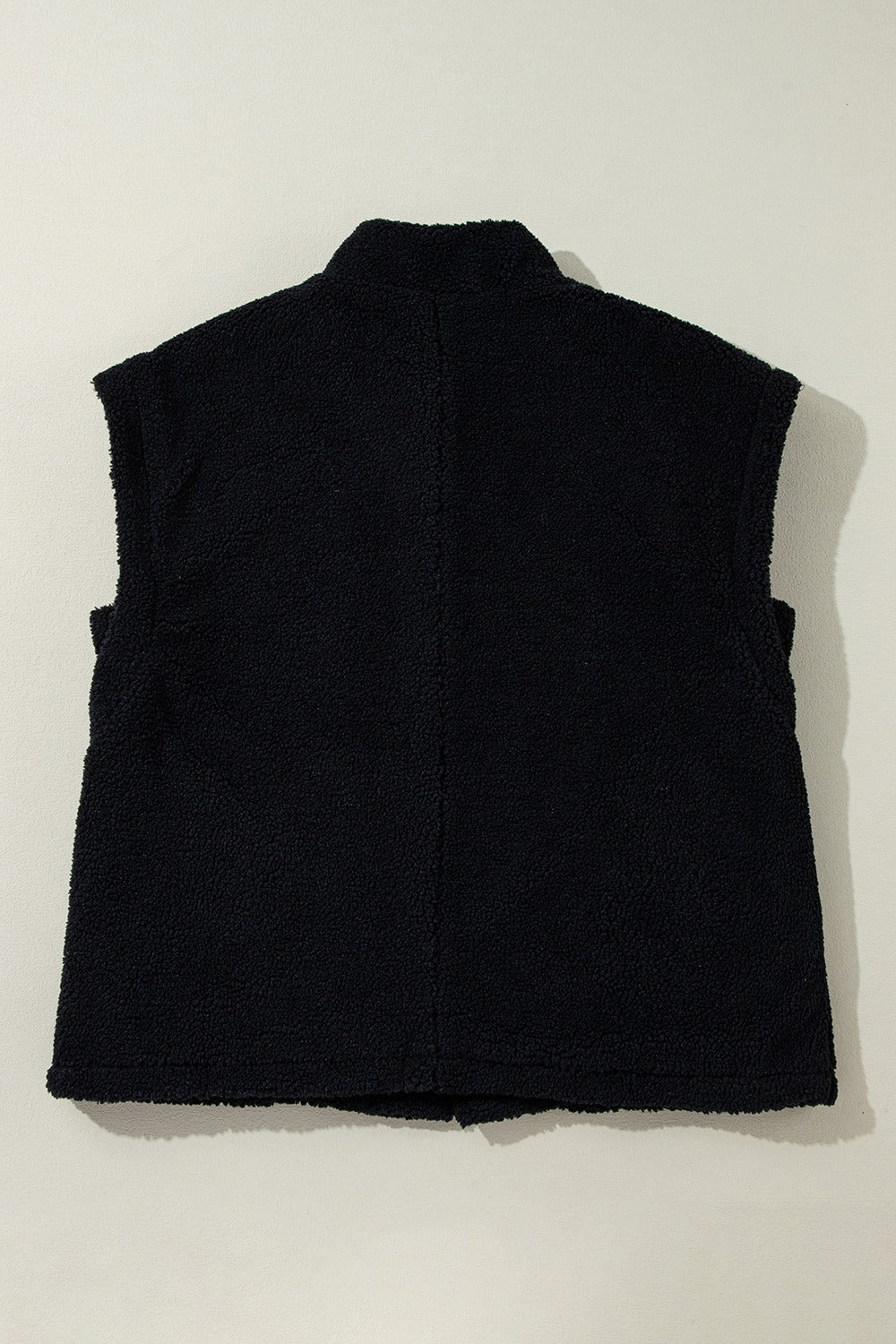 Fuzzy Mock Neck Vest